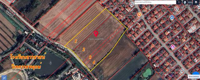 ขายที่ดินปทุมธานี 12 ไร่ ตรงข้ามโรงเรียนสารสาสน์วิเทศราชพฤกษ์ ติดถนนซอย 109 เมตร ห่างจากถนน 345 ประมาณ 800 เมตร