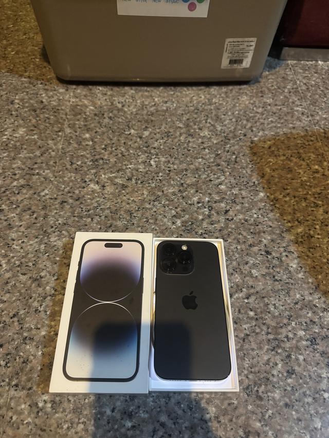 ขายๆๆๆถูกๆๆไอโฟน14ProสีSpace Gray 128กิ๊กยกกล่องอีมี่ตรงสูนTrueใช้งานปกติหมดทุกๆฟังชั่นเครื่องรีสโตได้ตลอดไม่มีติดไอคราว ( เครื่องเดิมๆไม่เคยแกะเลยหาย