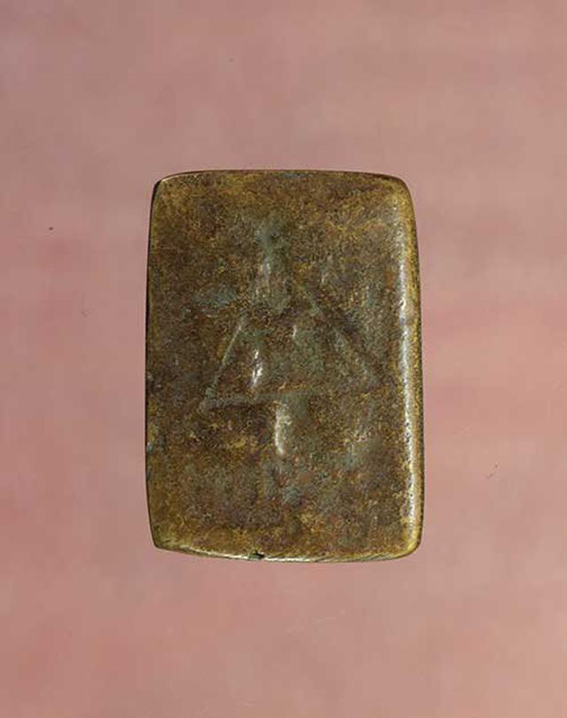 รูป เหรียญ หล่อ หลวงพ่อโบ้ย พิมพ์ปรกโพธิ์ เนื้อทองผสม ค่ะ p144 2