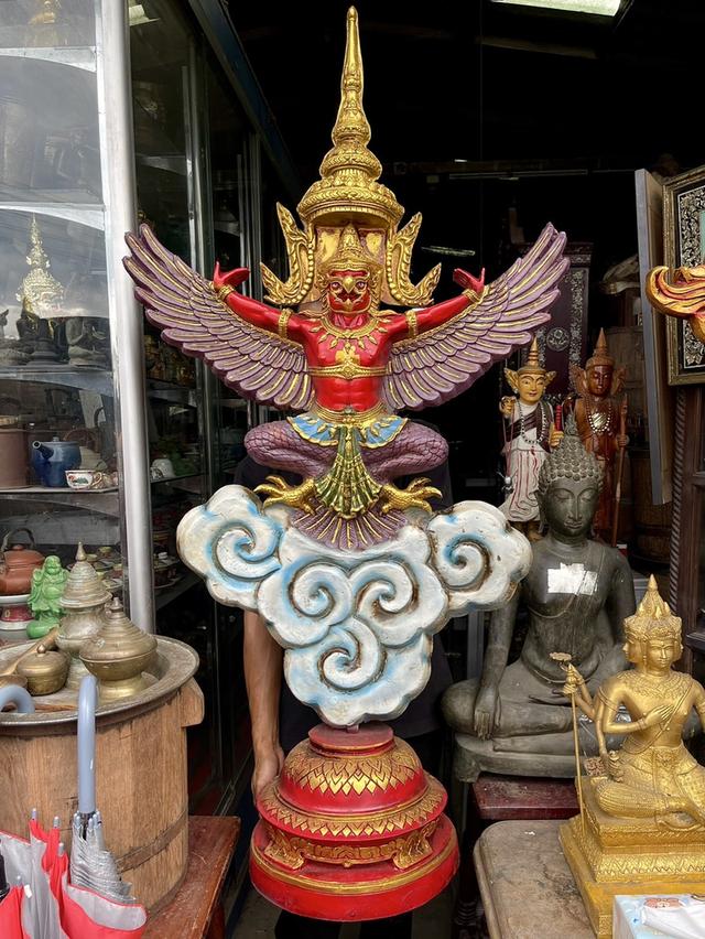 พญาครุฑ ขนาด70x135cm ครุฑตั้งโต๊ะบูชา
