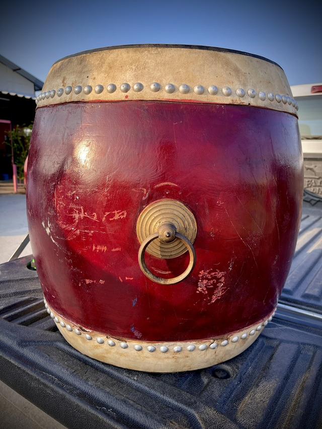 กลองทัดใบใหญ่ หน้ากว้าง18นิ้ว เดี่ยว1ใบ กลองทัดเก่า 6