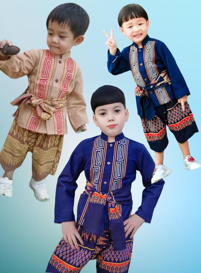 รูป ชุดไทยเด็กชาย เสื้อแขนยาวกับโจง