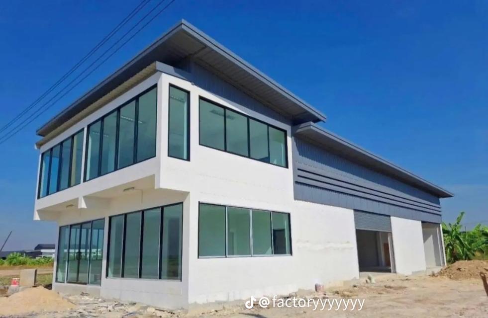 ขายที่ดิน+พร้อมสร้างโกดัง โรงงาน ออฟฟิศใหม่ ย่านบางบัวทอง นนทบุรี 340 3