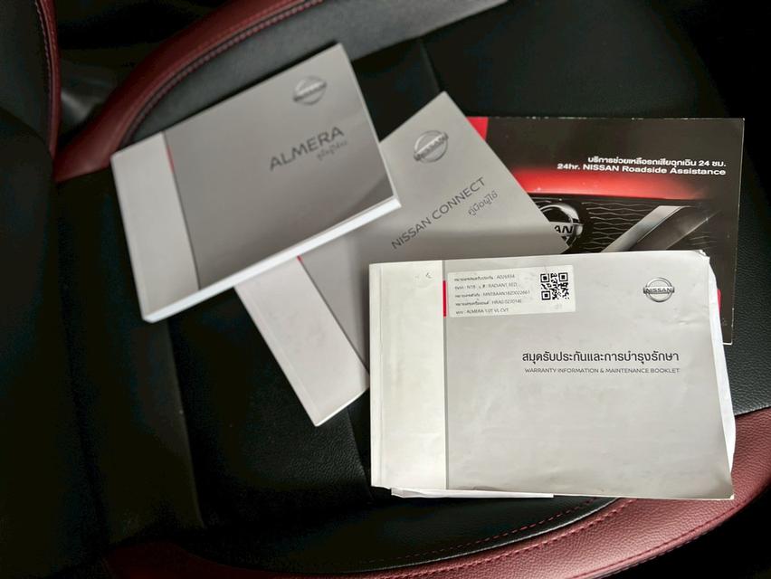 ปี 2021 NISSAN ALMERA, 1.0 VL โฉม ปี19-ปัจจุบัน - สีแดง เกียร์ออโต้ ตัวท็อปสุด มือเดียวป้ายแเดง 14