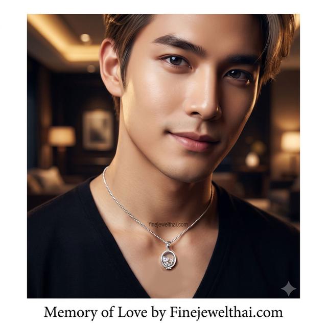 Finejewelthai จี้ล็อกเก็ตทรงรี ล็อกเก็ตเงินแท้ ใส่รูป ใส่สิ่งของเล็กๆได้
