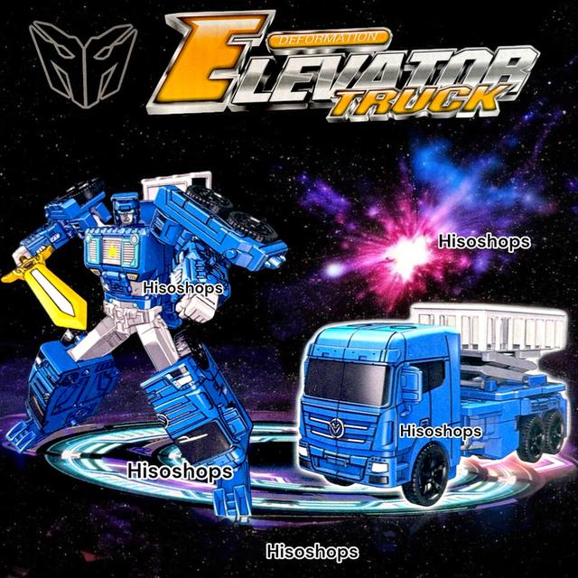 DEFORM ELEVATOR TRUCK 6 in 1 หุ่นยนต์แปลงร่างเป็นรถบรรทุก พร้อมรวมร่างได้ 6 ใน 1 หลากหลายแบบ งานเท่ห์มาก 9