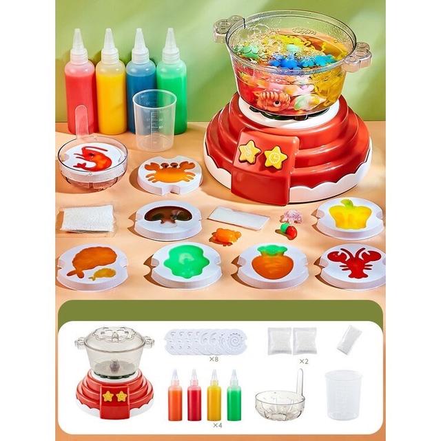 ชุดของเล่นDIY หม้อไฟ Water baby ซทหม้อไฟเยลลี่ ของเล่นทำอาหาร ของเล่นอาหาร อาหารจำลอง ของขวัญสำหรับเด็ก 2