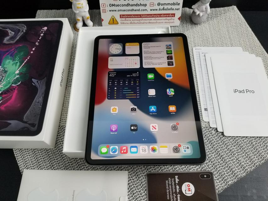 ขาย/แลก iPad Pro (2018) 11นิ้ว 64GB (Wifi) Space Gray ศูนย์ไทย สวยมาก แท้ ครบกล่อง เพียง 15,900 บาท  2