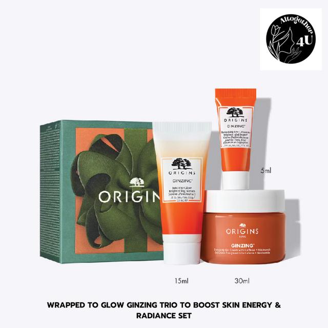 ORIGINS WRAPPED TO GLOW GINZING TRIO TO BOOST SKIN ENERGY & RADIANCE SET