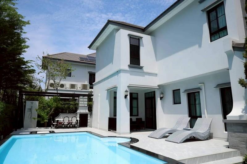 ขายหรือให้เช่า บ้านพร้อมสระว่ายน้ำ Pool Villa มบ.นันทวัน พระราม9 บ้านหันทิศใต้ แปลงหัวมุม มีความเป็นส่วนตัว - ghd000576 2