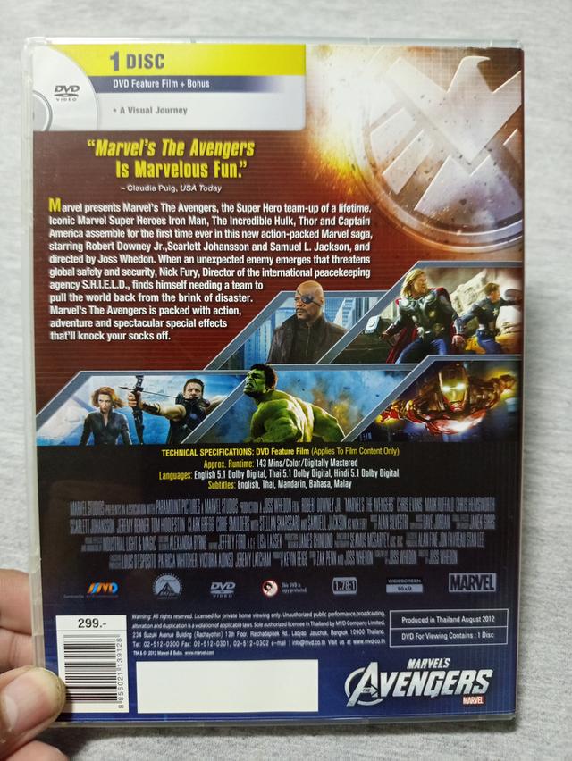 DVD The Avengers เสียงไทย/ซับไทย (แผ่นแท้) 2