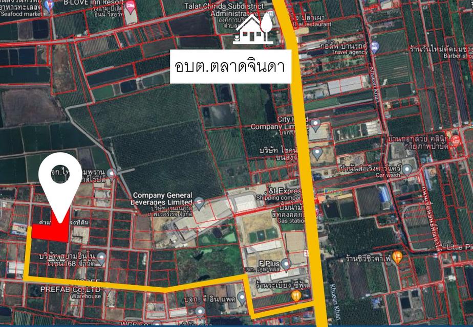 ที่ดินยกร่องสวน ตลาดจินดา บ้านแพ้ว นครปฐม - มีมะพร้าว 700 ต้น 4