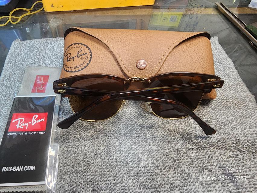 RayBan แท้สภาพใหม่ มีแว่น มีbook มีผ้าเช็ดแว่น กับซองใส่แว่น รับประกันของแท้ทุกอัน ดู2รูปสุดท้ายได้ครับเป็นเครื่องการันตี รูปที่ 10
