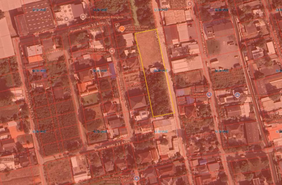 ขายที่ดิน 1 ไร่ 3 งาน 64 ตร.ว. ซอยปุณณวิถี 39 ใกล้ ถนนสุขุมวิท 6