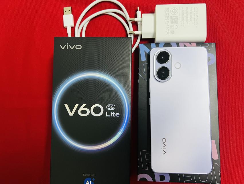 Vivo V60lite สีฟ้า สภาพใหม่มาก อุปกรณ์ครบกล่อง