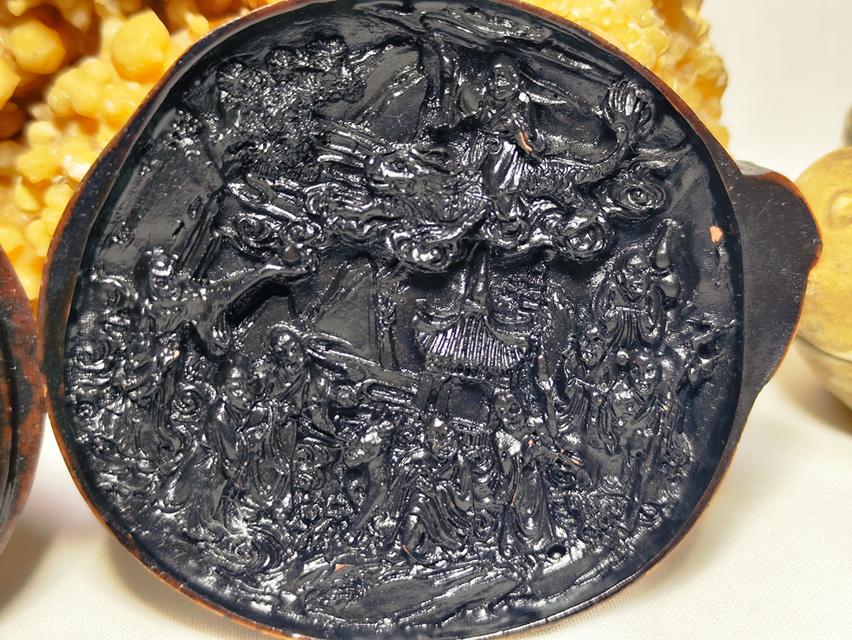 Chinese Wood and Lacquer Carved Lid 18/19th Century ฝาไม้แกะสลักอย่างประณีตและงดงามทั้งสองด้าน รูปที่ 4