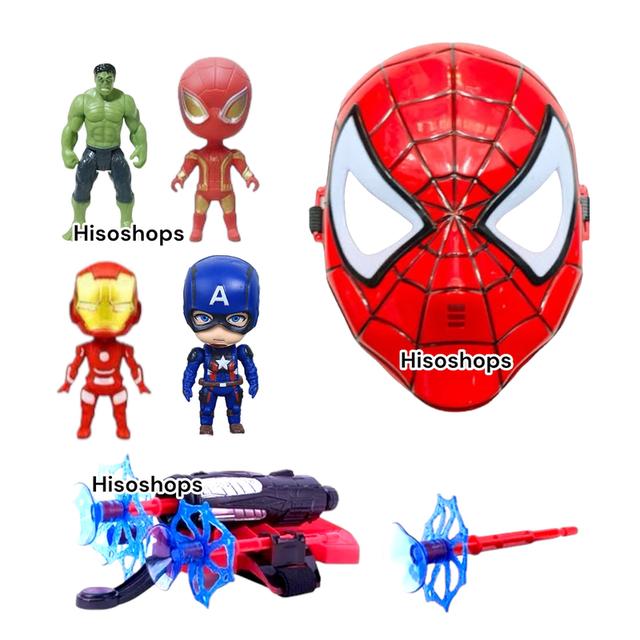 Avengers AGE of Ultron ชุดของเล่นสไปเดอร์แมน ข้อมือยิงใยแมงมุม พร้อมโมเดลฮีโร่ 4 ตัว กล่องใหญ่ 3