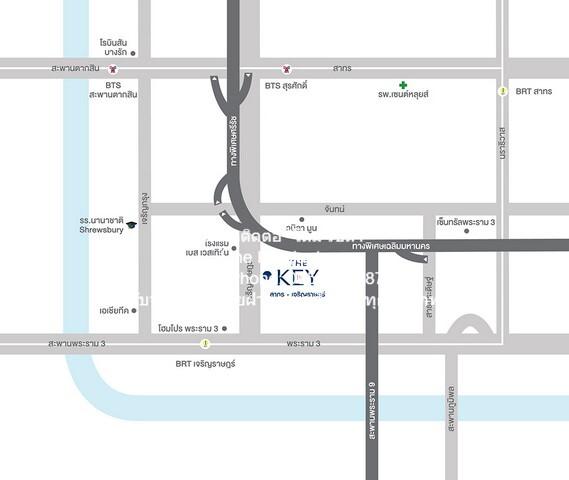 รหัส DSL-270 ประกาศขาย CONDOMINIUM The Key Sathorn - Charoenraj เดอะคีย์ สาทร - เจริญราษฎร์ พื้นที่ 55 ตรม 5800000 BAHT. 2