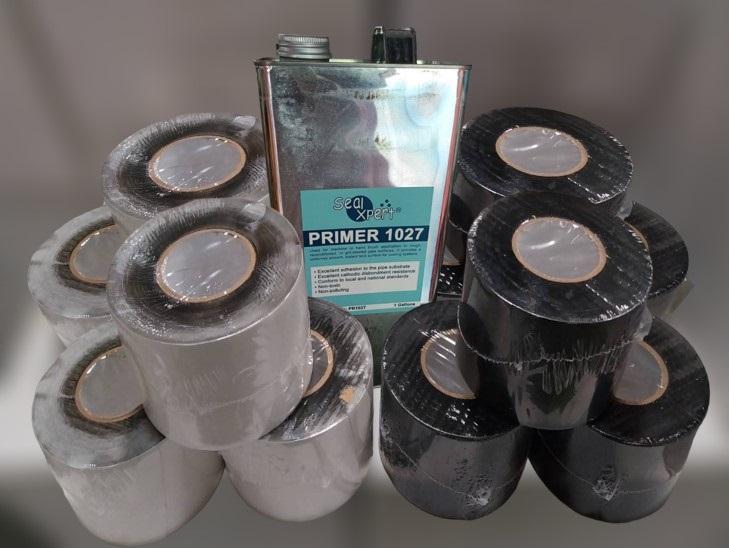 Polywrap เทปพีอีพันท่อกันสนิม เทปพันท่อใต้ดิน เทปกันสนิม สีขาว/สีดำ 