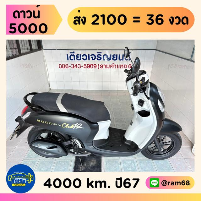 Scoopy Club12 โฉม2024 สภาพซื้อจอด รถใช้น้อย เจ้าของดูแลดี ไม่เคยล้ม เอกสารครบ มีสมุดคู่มือ วิ่ง4000 กลางปี67