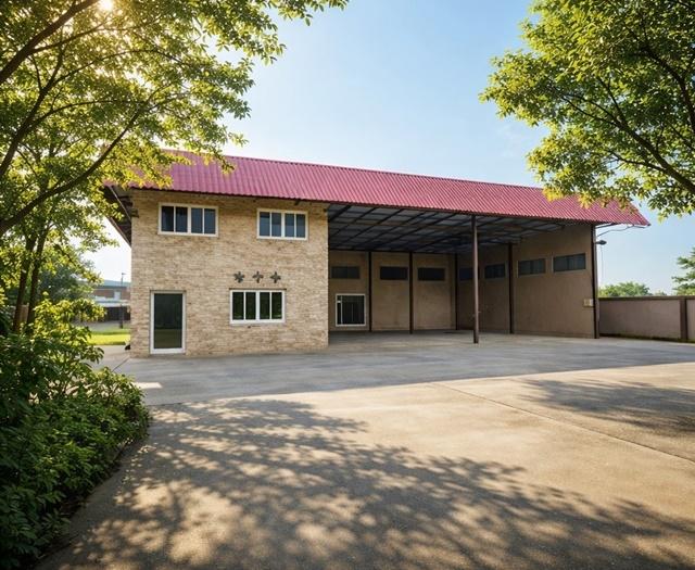 คลองสิบสี่ ติดถนนใหญ่ มีรั้วรอบขอบชิด ให้เช่า โกดัง ขนาดใหญ่ 2 ไร่ 30 ตร.วา ถนนคลองสิบ ใกล้สถานีตำรวจนครบาลลำหิน 1.5 กม. 1