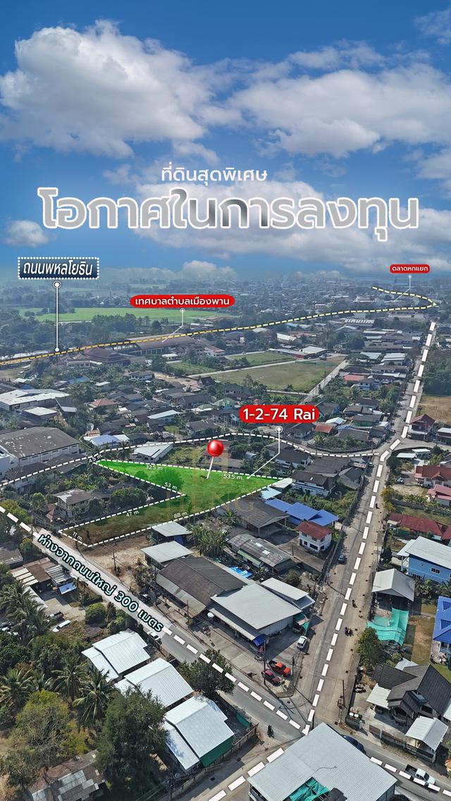 ขายที่ดินเปล่า ในตัวอำเภอพาน ทำเลศักยภาพ พร้อมพัฒนาต.เมืองพาน อ.พาน จ.เชียงราย 57120 6