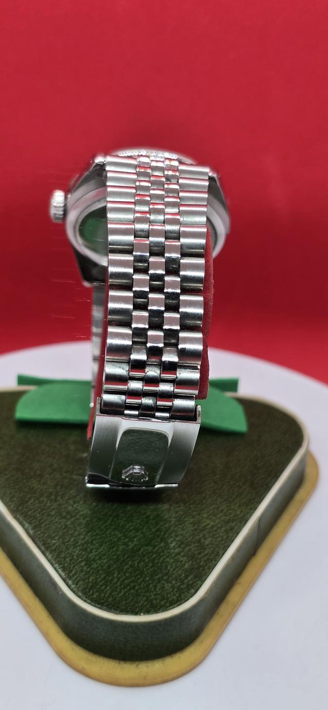ROLEX datejust AUTOMATIC งานประกอบ หน้าแท้ ขอบแท้ทองคำขาวเม็ดทองคำขาว เครื่อง eta swiss สายงายเดรด ขาย25000 รูปที่ 5