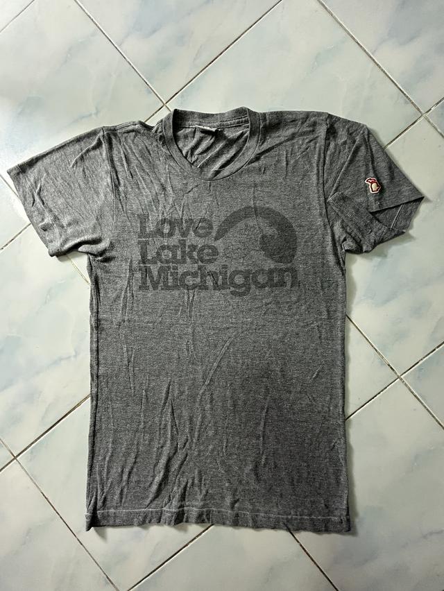 🇺🇸 Vintage Style: The Mitten State "Love Lake Michigan" | Made in USA | แขนเดี่ยว | ผ้าเนื้อทราย