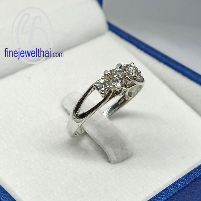 Finejewelthai แหวนเงินแท้ แหวนเพชรCZ เพชรสังเคราะห์ - R1224cz