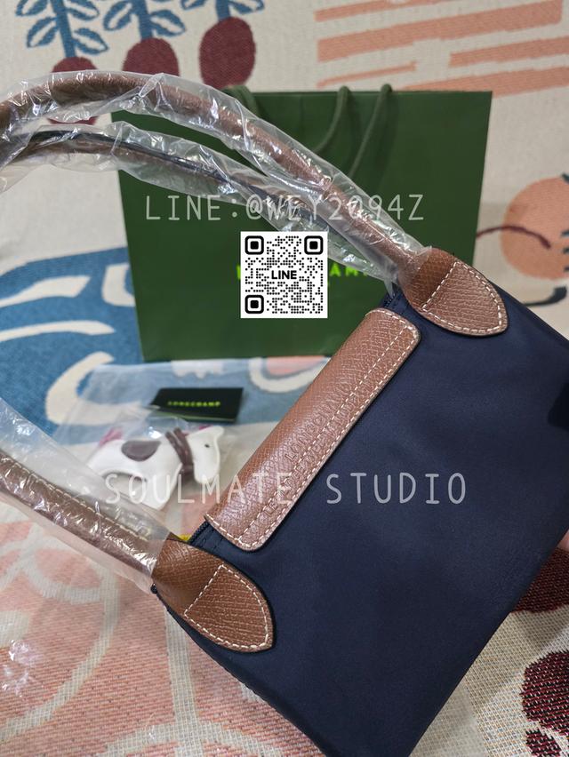 กระเป๋า เลอปิยาจ Le Pliage Original M Tote Bag Navy สีน้ำเงิน หูยาว ไซส์เอ็ม  8