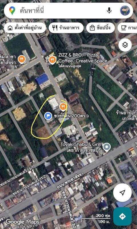 ขายที่ดินเสม็ด พระยาสัจจา เนื้อที่ 200ตรว. 20x40m หลังร้านจิ๊บซีฟู้ด หลังร้านอาหารโอชิเน ตำบลเสม็ด อำเภอเมืองชลบุรี ห่างถนนพระยาสัจจา 200เมตร 9