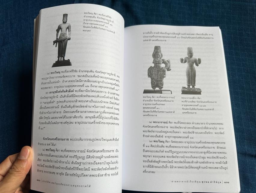 หนังสือประวัติศาสตร์และศิลปะคาบสมุทรภาคใต้ โดยศ.สุรพล ดำริห์กูล สำนักพิมพ์เมืองโบราณความหนา366หน้า ปกอ่อน