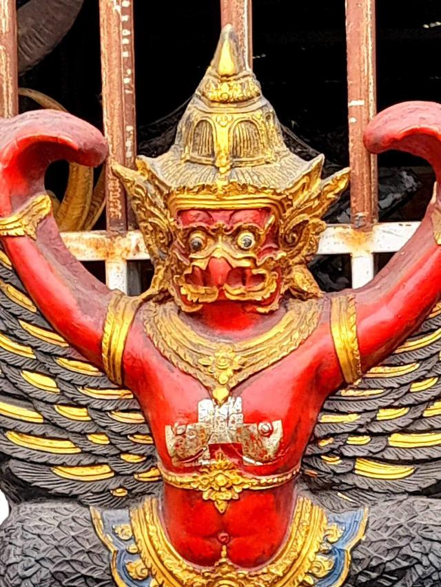 ครุฑศาลเก่า ครุฑหน้าดุ ขนาด80ซม พญาครุฑหน้าศาล 4