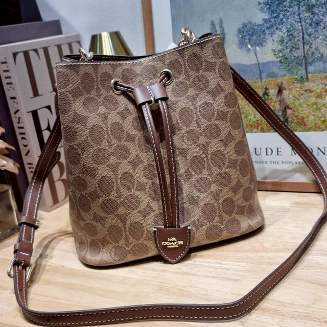 กระเป๋า COACH CBH07 ROWAN BUCKET IN SIGNATURE CANVAS BAG 12