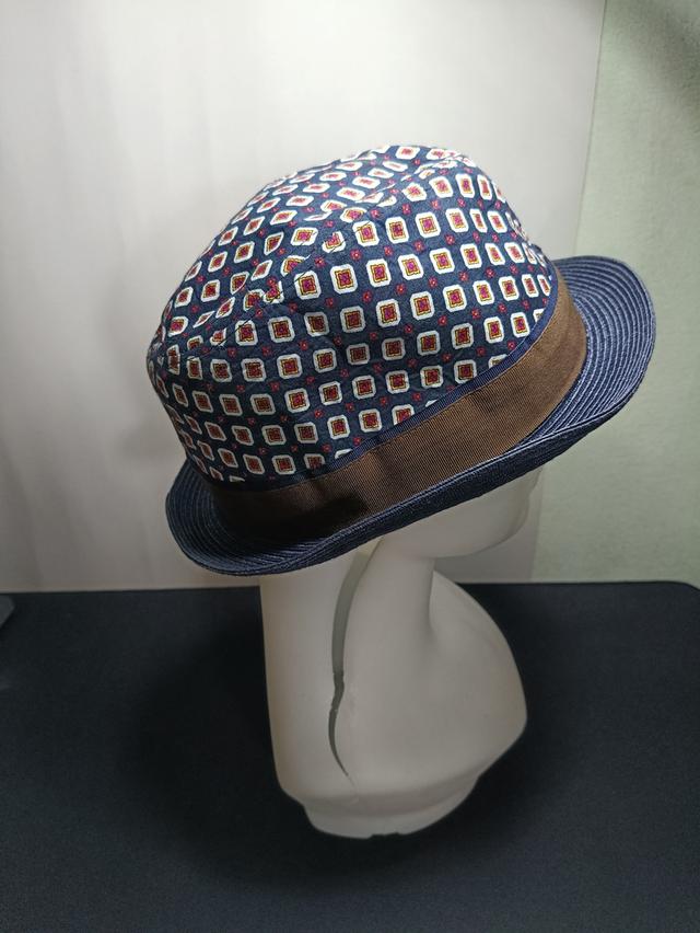 หมวก Trilby Hat ZARA MAN แท้ มือสองสภาพดี ลาย Geometric สีกรมท่า รูปที่ 4