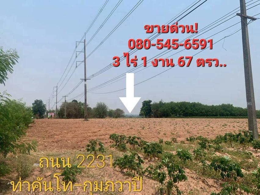 ขายด่วน ที่ดิน 3 ไร่ 1 งาน 67 ตารางวา ติดถนนใหญ่ 2231 ที่ดินสวยหน้ากว้าง 3