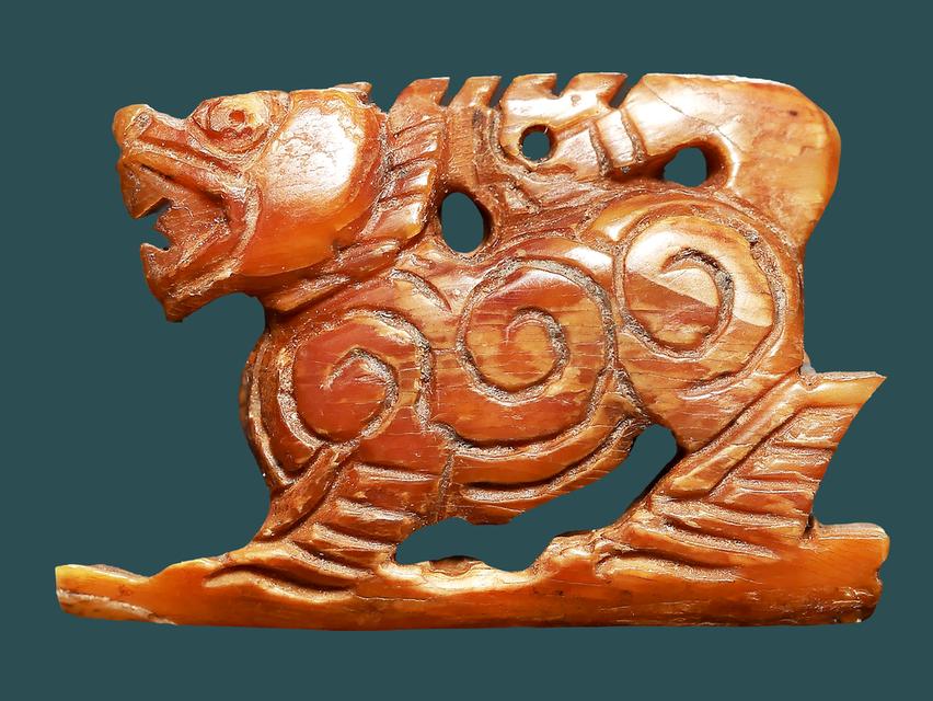 สิงห์สามขวัญ หลวงพ่อเดิม วัดหนองโพ ขนาด 1.5 x 2.0 ซม. เก่ามันส์สุดๆ 2