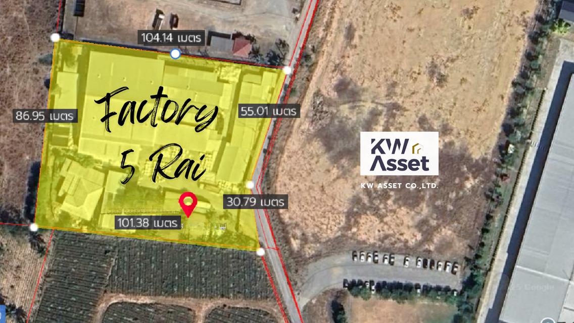 ขายโรงงานหลอมเม็ดพลาสติก เนื้อที่ 5 ไร่ พร้อมใบรง. 4 บางละมุง ชลบุรี  🟨ที่ดินผังสีเหลือง  ☑️ใบอนุญาตโรงงาน(Active)105, 53(5) ☑️ได้รับ ISO 4