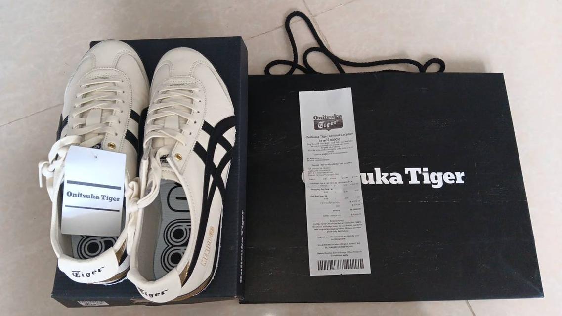 รองเท้าOnisuka Tiger มือ1 Size 42.5 สีครีมดำ 6