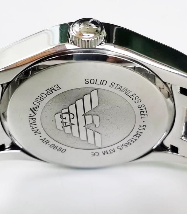 นาฬิกา Emporio Armani AR-0680 Silver Roman Dial ของแท้