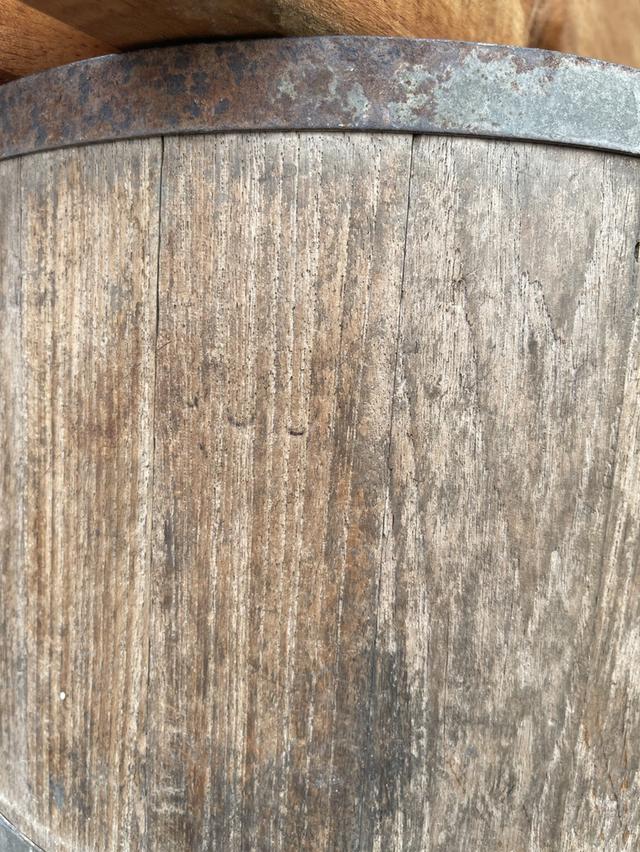 ถังไม้ตวงข้าวสาร หูจับด้านใน ถังตวงข้าวโบราณ ขนาด20ลิตร 3