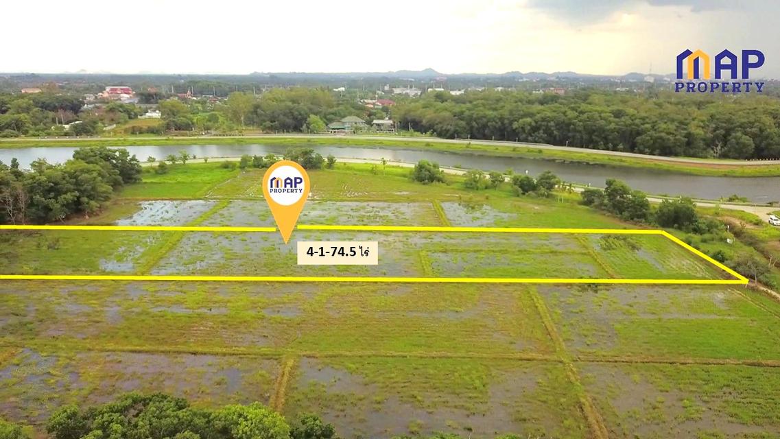 ขายที่ดินริมคลองภักดีรำไพ 4 ไร่ 1 งาน 74.5 ตรว. 7