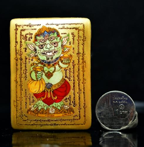 👑 The Golden Emperor: Jumbo Phaya Sihuhata "Overflowing Riches" Locket (Gold Background) - Kruba Khamfan 2026 รูปที่ 7