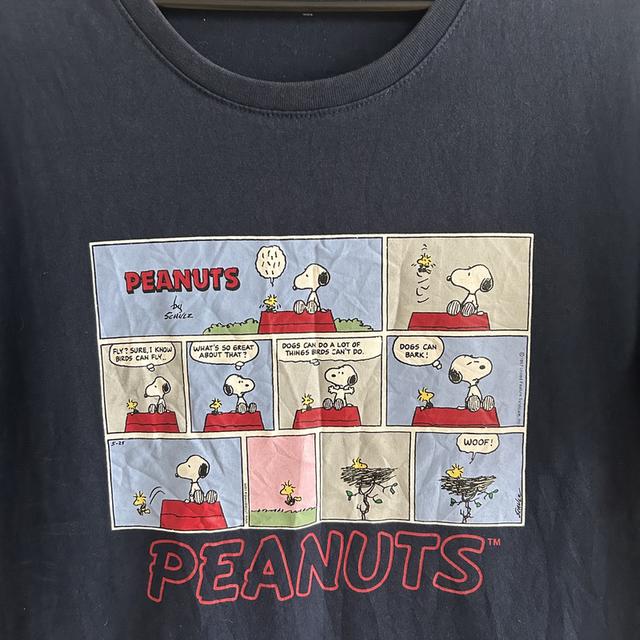 จียูM เสื้อยืดชายสีกรมเข้มสกรีนลาย snoopy รูปย่อยที่ 3