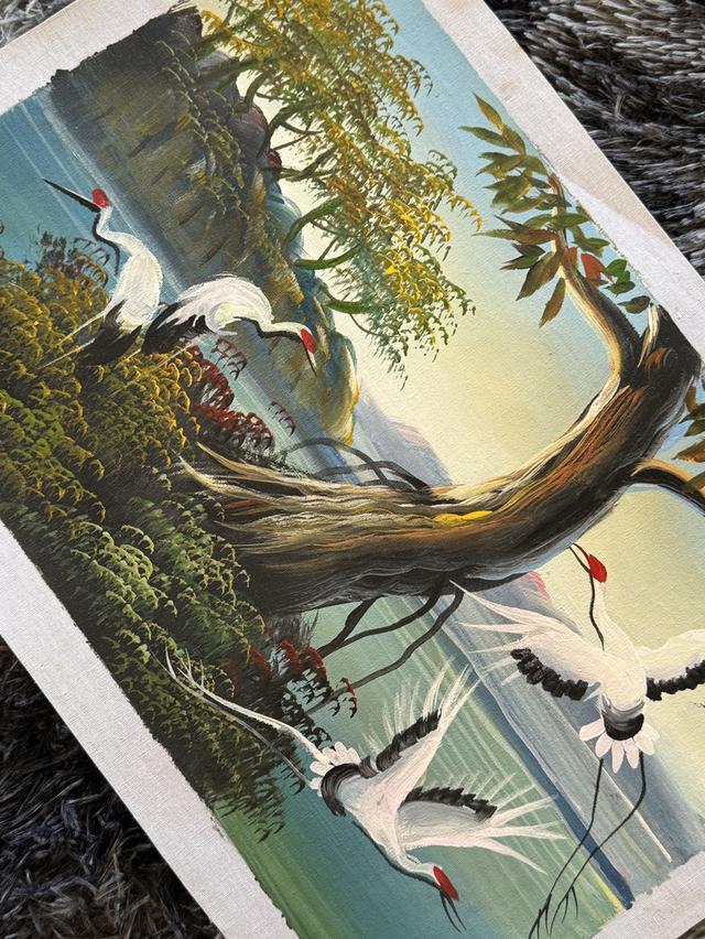 ภาพวาดสีน้ำพลาสติก (อิสระแห่งผืนป่า) ขนาด 30x40