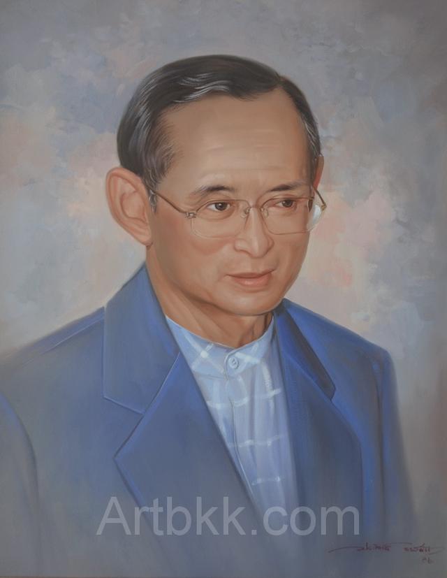 ภาพวาดในหลวงรัชกาลที่9 ภาพวาดกษัตริย์บุคคลสำคัญไว้เคารพกราบไหว้บูชา 6