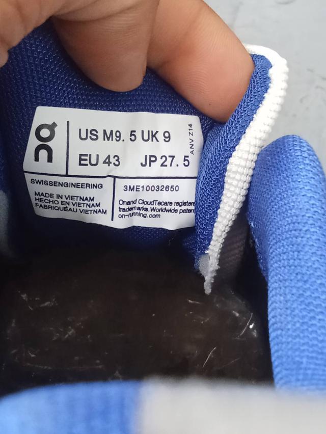 รองเท้าวิ่ง ออกกำลังกาย รองเท้าผ้าใบ เบอร์ 43 / ยาว 27.5 cm. งานมือหนึ่ง รูปย่อยที่ 4
