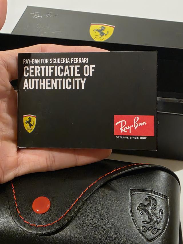 แว่นตา Rayban x Ferrari เลแบน เฟอร์รารี่ สวยเดิมๆสภาพใหม่ๆ อย่างดีพร้อมกล่องขาย ตามสภาพ ครับ รูปที่ 3