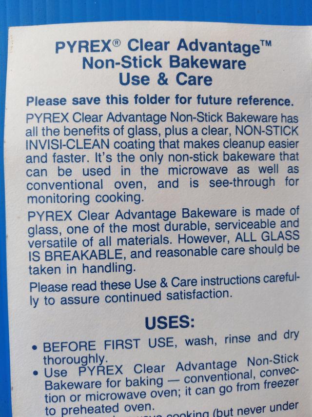 หม้ออบแก้วทนร้อนไพเร็กซ์ PYREX cassrole 2 Qt. รูปที่ 5