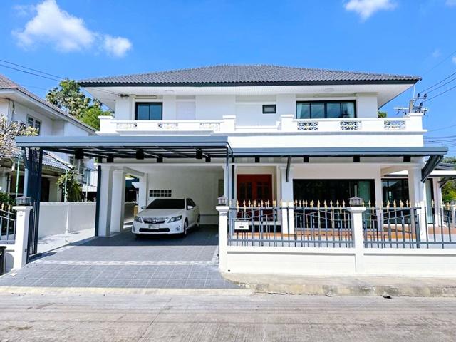 รถไฟฟ้ามีนพัฒนา 2.8 กม. ให้เช่าคฤหาสน์ ลาดกระบัง รามคำแหง160-166 RIS Inter Sch.2.1กม. ร 90ตร.วา 4นอน 4น้ำ สนามบินสุวรรณภ 1